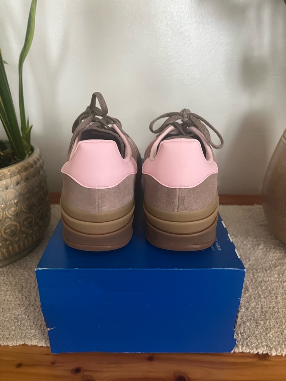 adidas Gazelle Bold Sneakers — Brown and Light Pink - Picture 3 of 5